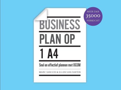 Kaft van Businessplan op 1 A4
